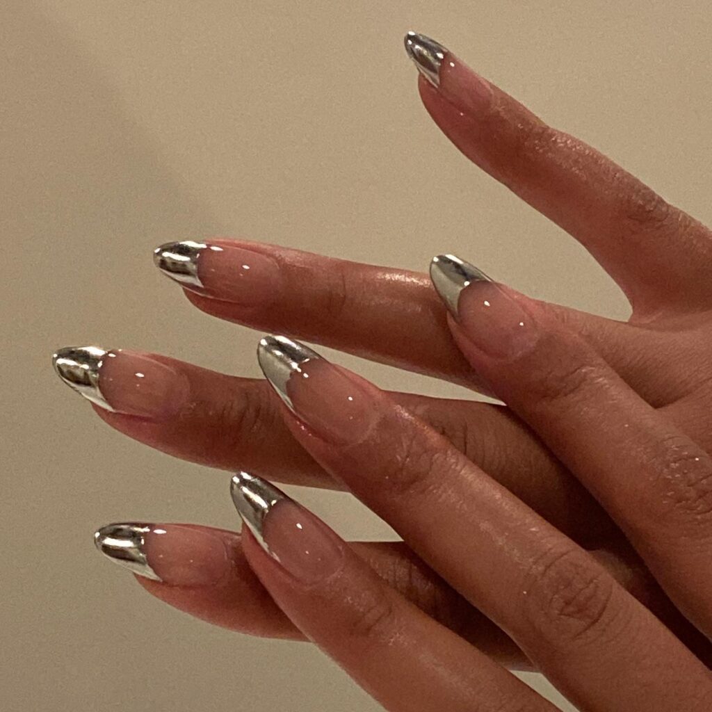 silver tip nails