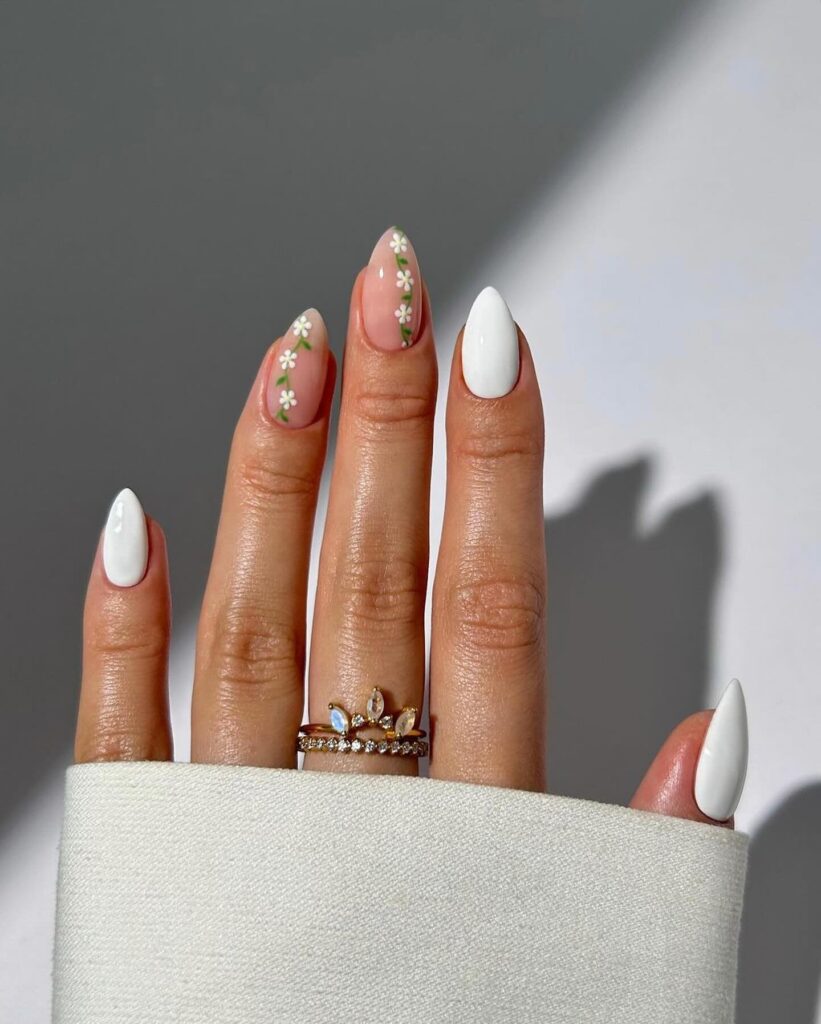 white nails