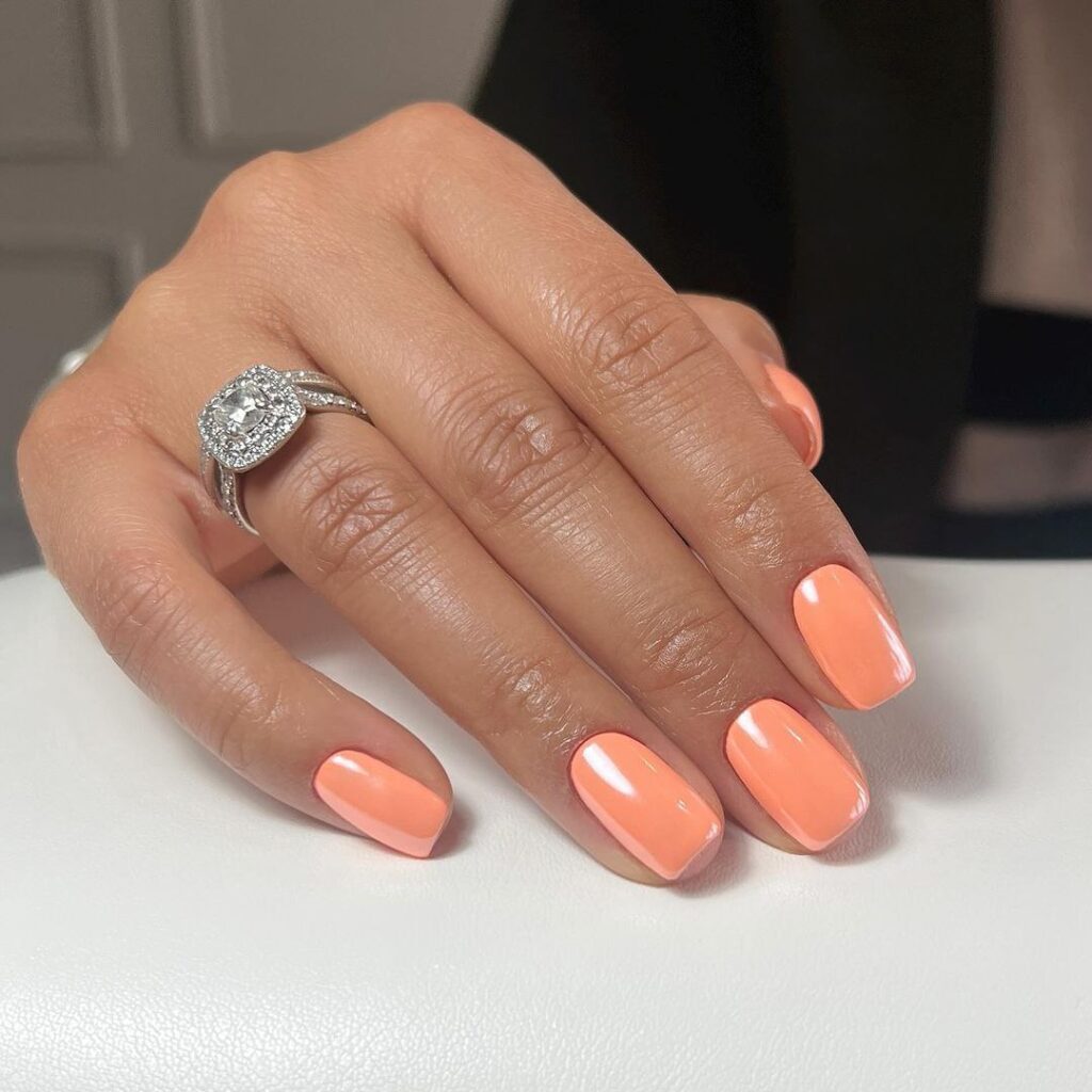 Orange Nails 