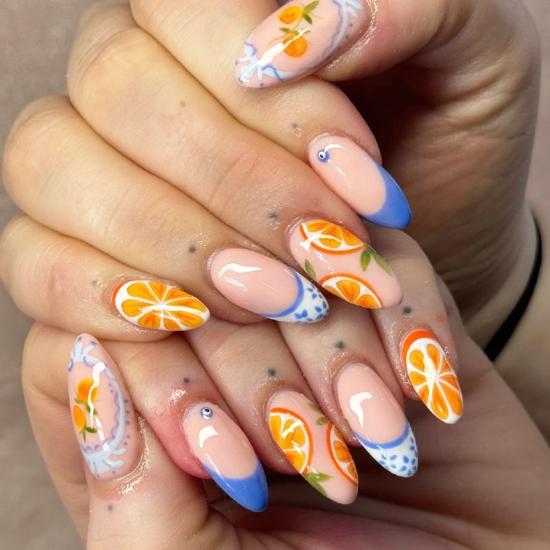 Summer Perfect Orange Nails