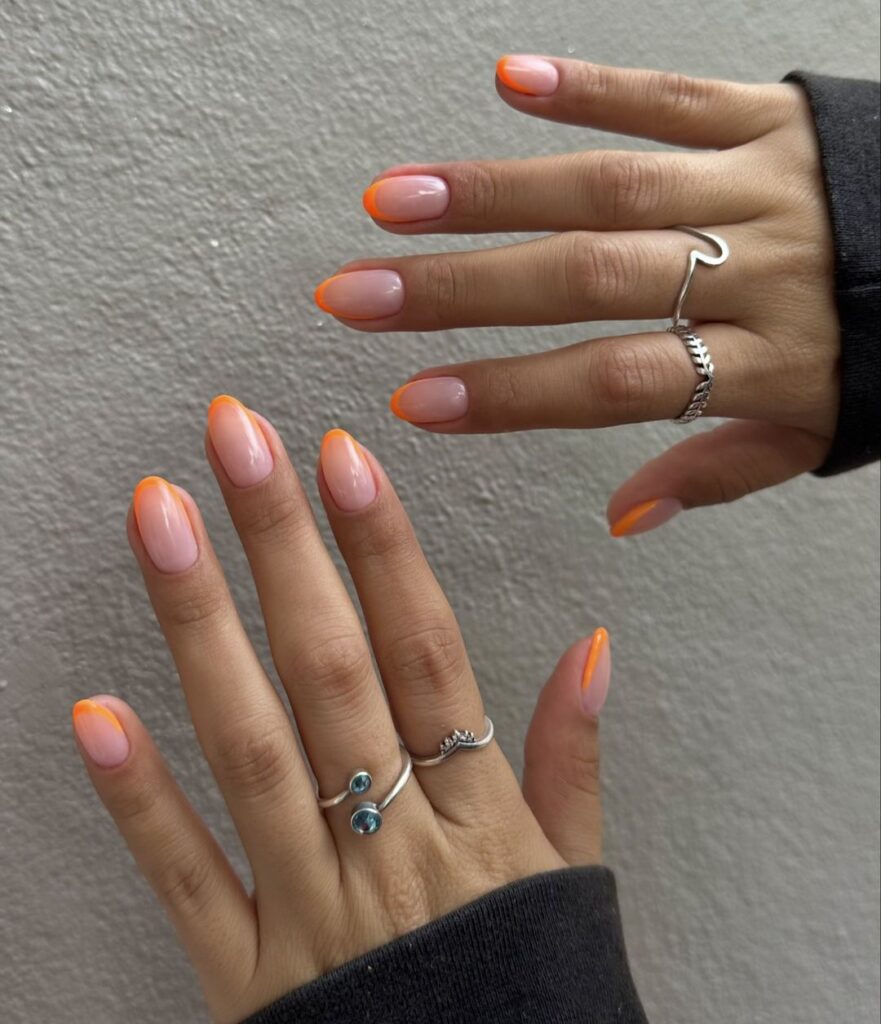 Orange nails