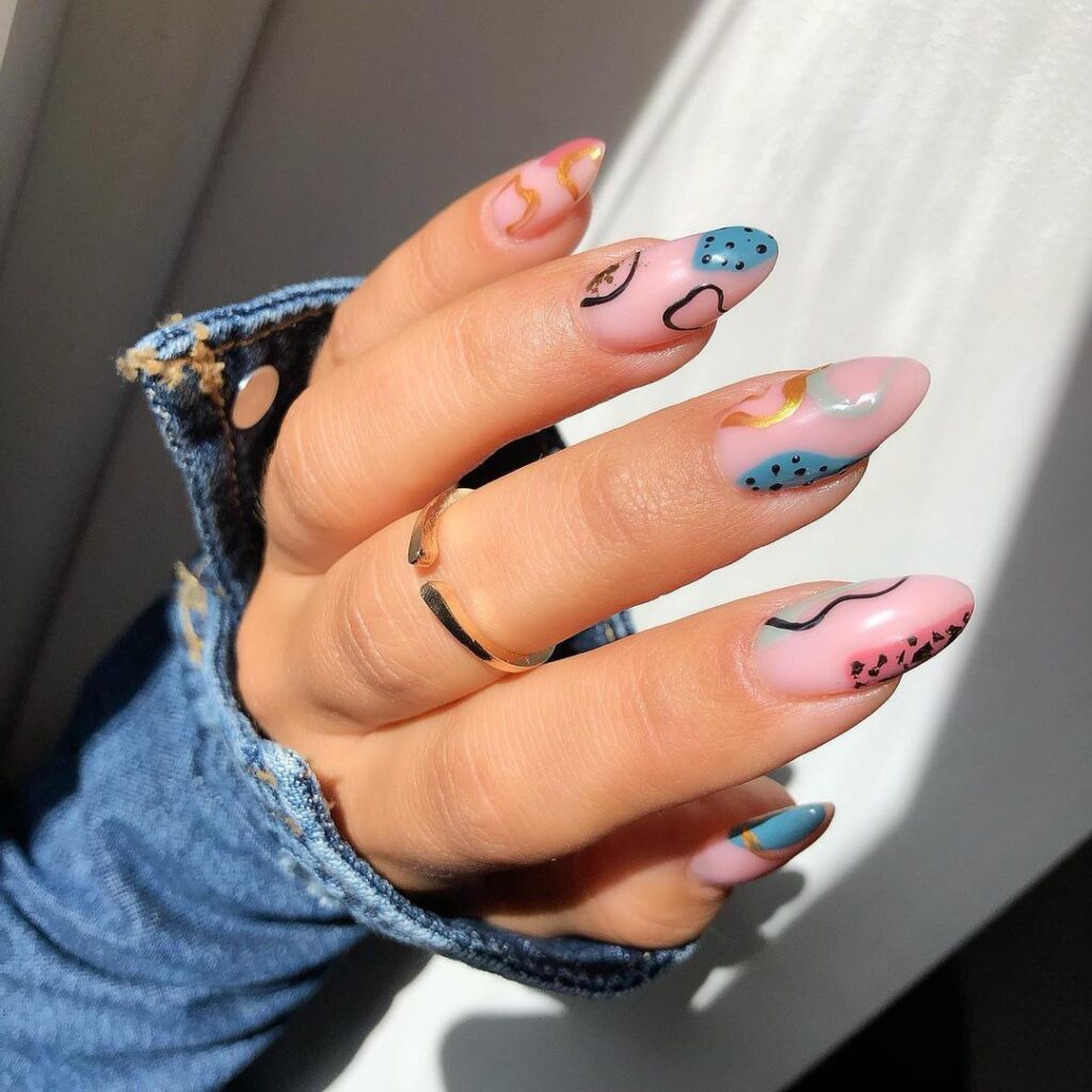 Wave Nail art