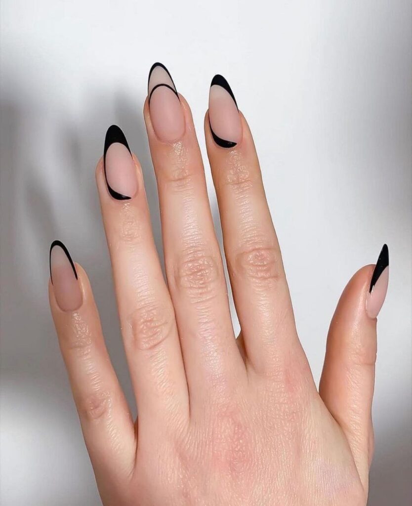 black nail art