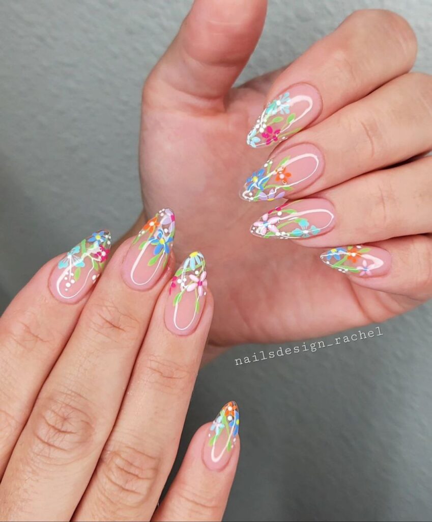 flowers nails