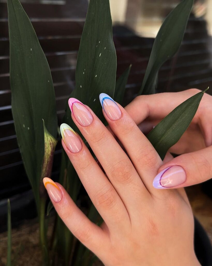 mix color nails